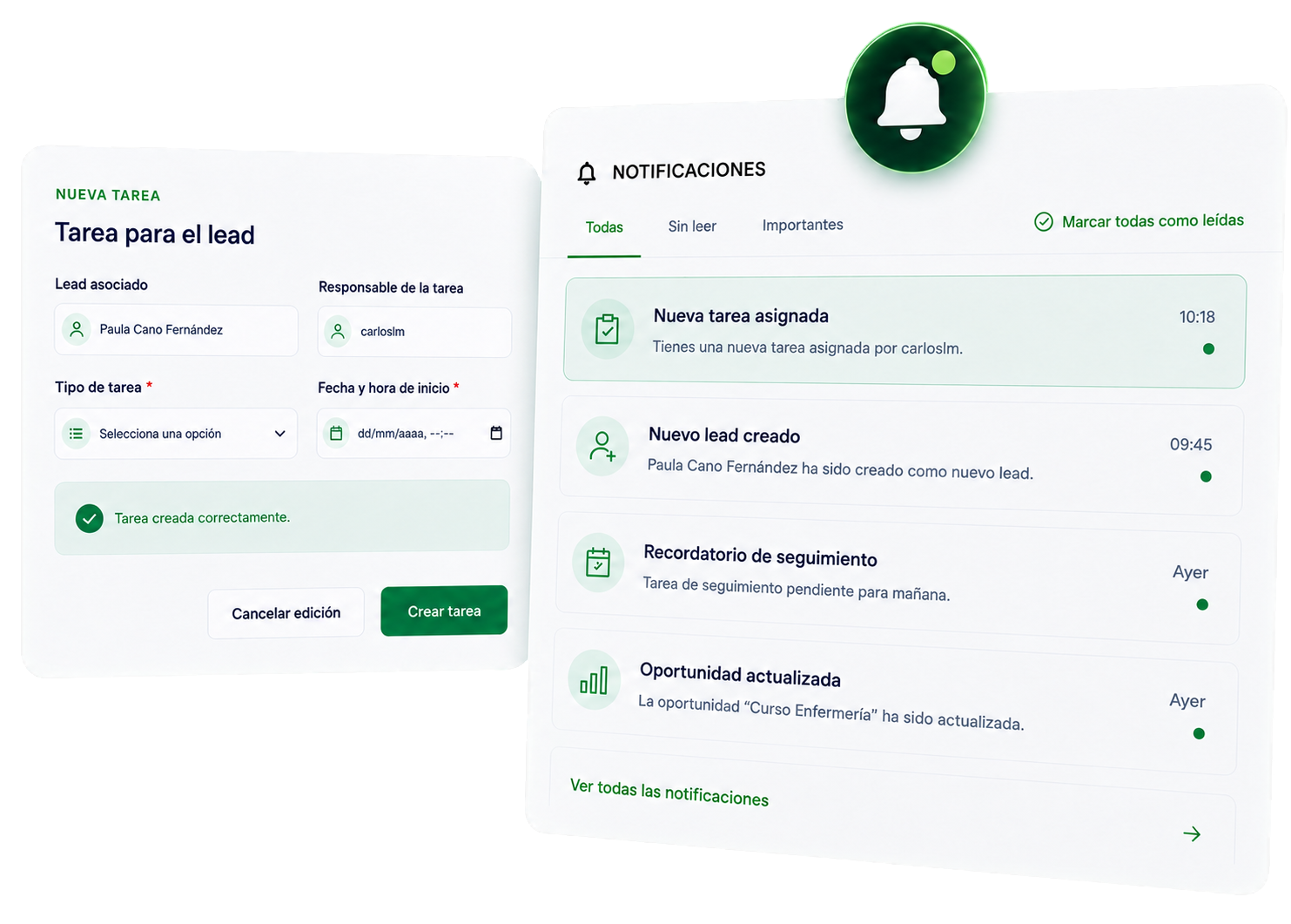 Notificaciones CRM